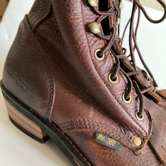 NuTech Logger Lace Up Brown Leather W/Kilt Men’s 8.5 - Picture 3 of 14